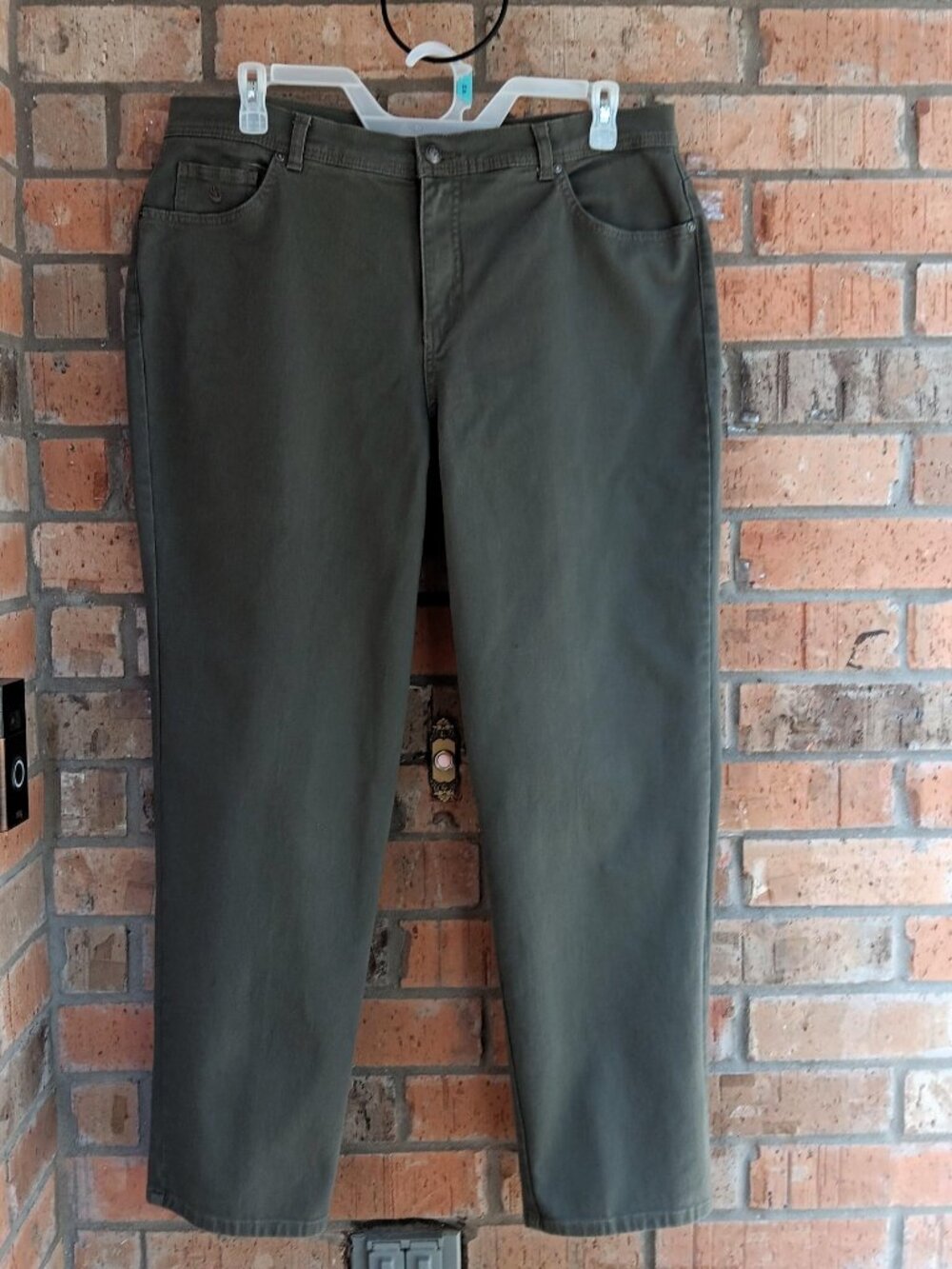 Gloria Vanderbilt Amanda Womens Jeans Olive Green Size 18W - Picture 7 of 8